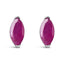 .925 Sterling Silver Created Pink Ruby Solitaire Stud Earrings