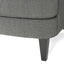 Modern grey fabric club chair and Ottoman set, stylish cushioned armchair, paired with Ottoman style - Korvel