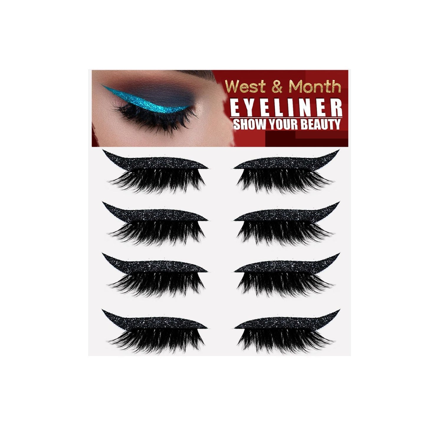 Reusable Eyeliner Stickers, Double Eyelid Stage Makeup Party Nightclub - Korvel