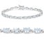 Pulsera de plata esterlina con aguamarina genuina de 8.80 quilates