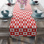 Charming Red & White Paws Table Runner - Cotton & Polyester Options - Korvel