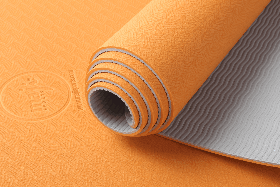 Tapis de yoga TPE écologique bicolore