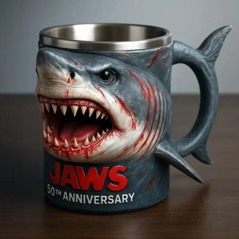 3D Shark Mug - Ocean-Themed Decor Gift for Fans & Collectors - Korvel