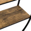 TREXM Rustic Industrial Design Demilune Shape Textured Metal Distressed Wood Console Table (Distressed Brown) - Korvel