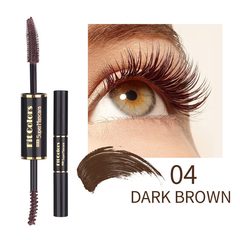 Fit Colors Double-Head Color Mascara Thick Curling Waterproof Not Smudged Multi-White Eyebrow Mascara - Korvel