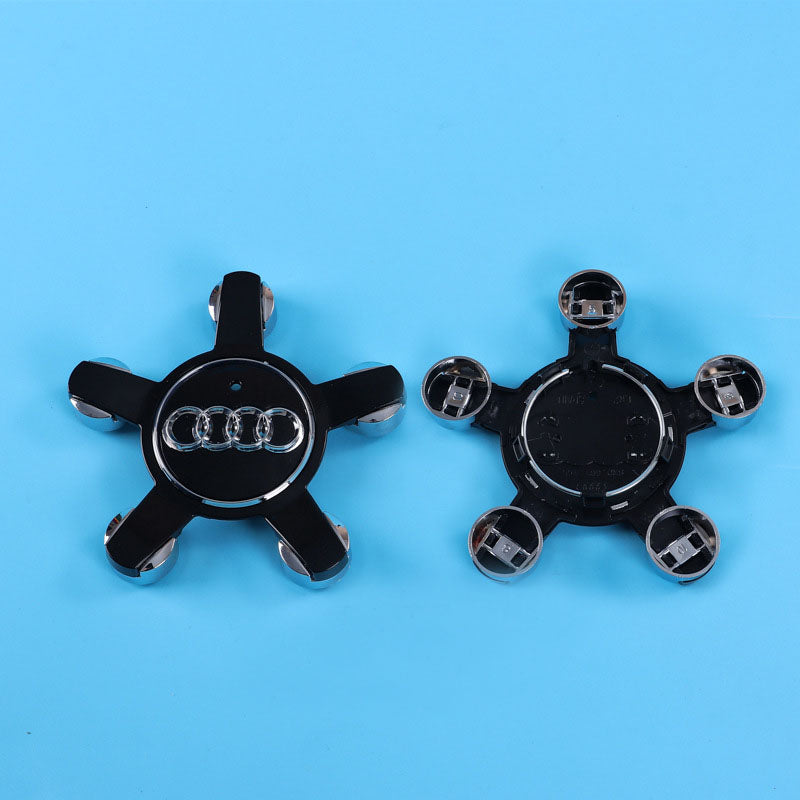Suitable for Audi five claw wheel hub cover A4L//A5/A6L black five claw car tire center logo cover 135mm - Korvel