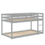 Twin over Twin Floor Bunk Bed,Grey - Korvel