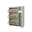 Natural Bohemian style shoe cabinet with 3 rattan flip drawers, 3 square shelves, and 1 storage drawer, white - Korvel