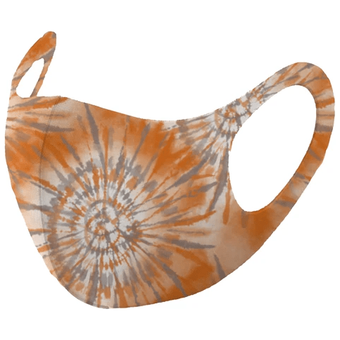 Mascarilla Reutilizable Unisex Mask4Aide - Tie Dye Naranja y Gris