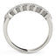 Diamond Studded Wide Multi-Diagonal Pattern Ring in 14k White Gold
