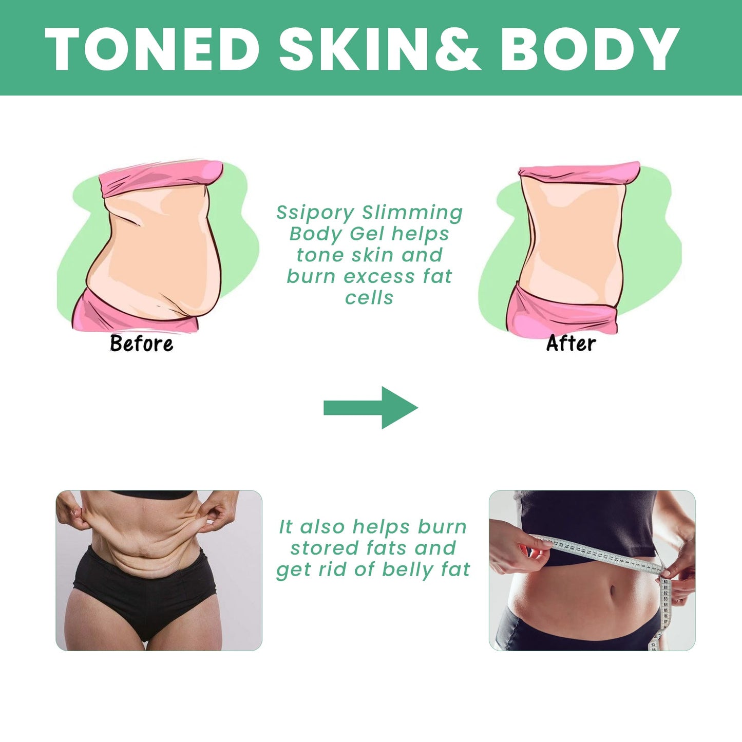 Slimming Body Gel, Firming Skin Body Slimming Massage Shaping Gel - Korvel