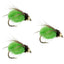 3 Pack Bead Head LaFontaine Bright Green Deep Sparkle Caddis Pupa - Size 12