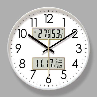 Horloge murale électronique avec calendrier 2025 - Design moderne