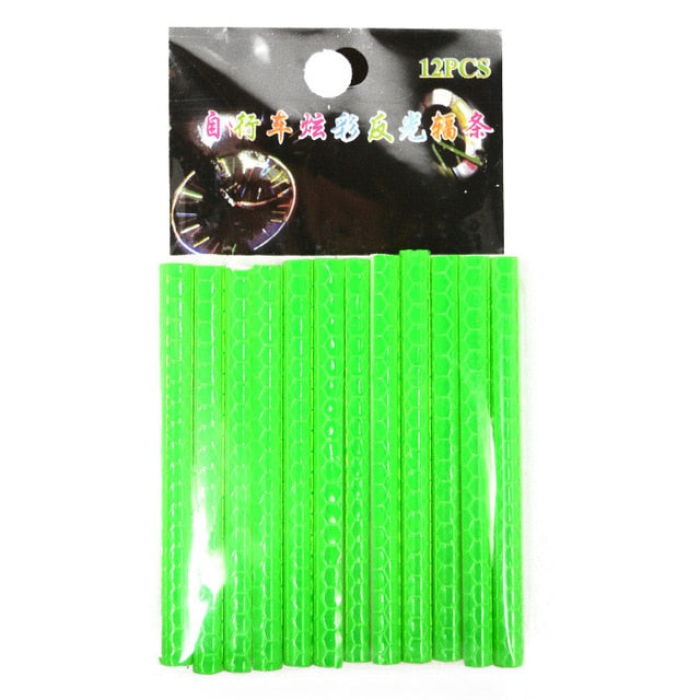 12Pcs Reflective Bicycle Spoke Clips for Safety