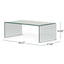 COFFEE TABLE 12MM TEMPERED BENT GLASS - Korvel