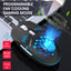 J400 new fan macro programming wired hole gaming mouse 8000dpi adjustable anti sweat design - Korvel