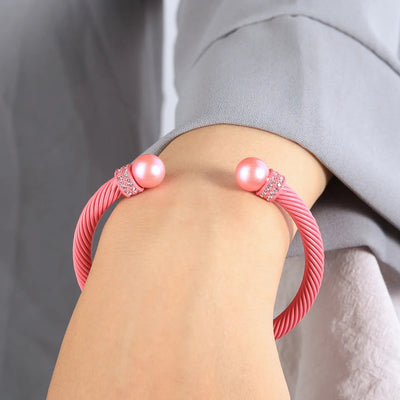 New Fancy Pearl Women's Bracelet Fashion Stainless Steel Non-fading Bracelet Personality Simple Hand Jewelry Accessories - Korvel