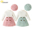 ma&baby Toddler Girls Knit Outfit Set with Plaid Skirt