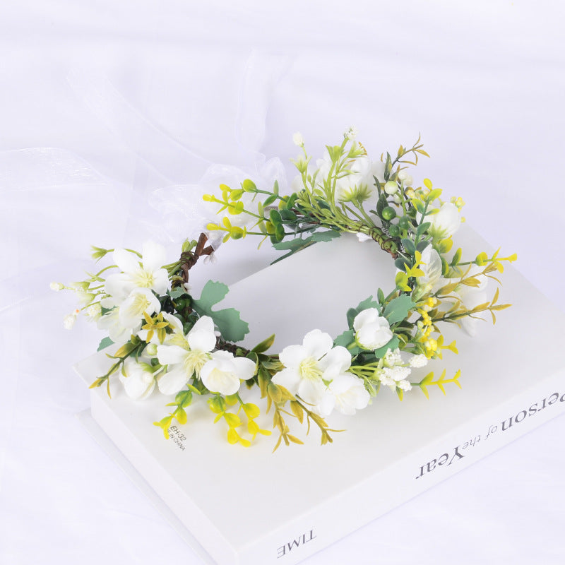 Couronne de Fleurs Élégante pour Mariage et Photographie