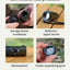 NEW 7 in 1 Survival Whistle Hiking Whistle Compass Mirror Flashlight Magnifier LED Light Thermometer Storage Compass Tool - Korvel