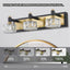 LED 3-Light Modern Crystal Bathroom Vanity Light Over Mirror Bath Wall Lighting Fixtures - Korvel