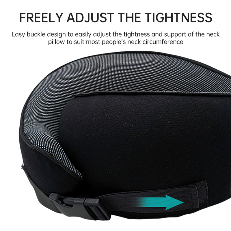 Memory Foam Neck Travel Pillow: Soft, 360° Head Support, for Home, Plane & Car - Korvel