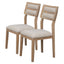 TREXM Classic and Traditional Style 6 - Piece Dining Set, Includes Dining Table, 4 Upholstered Chairs & Bench (Natural Wood Wash） - Korvel