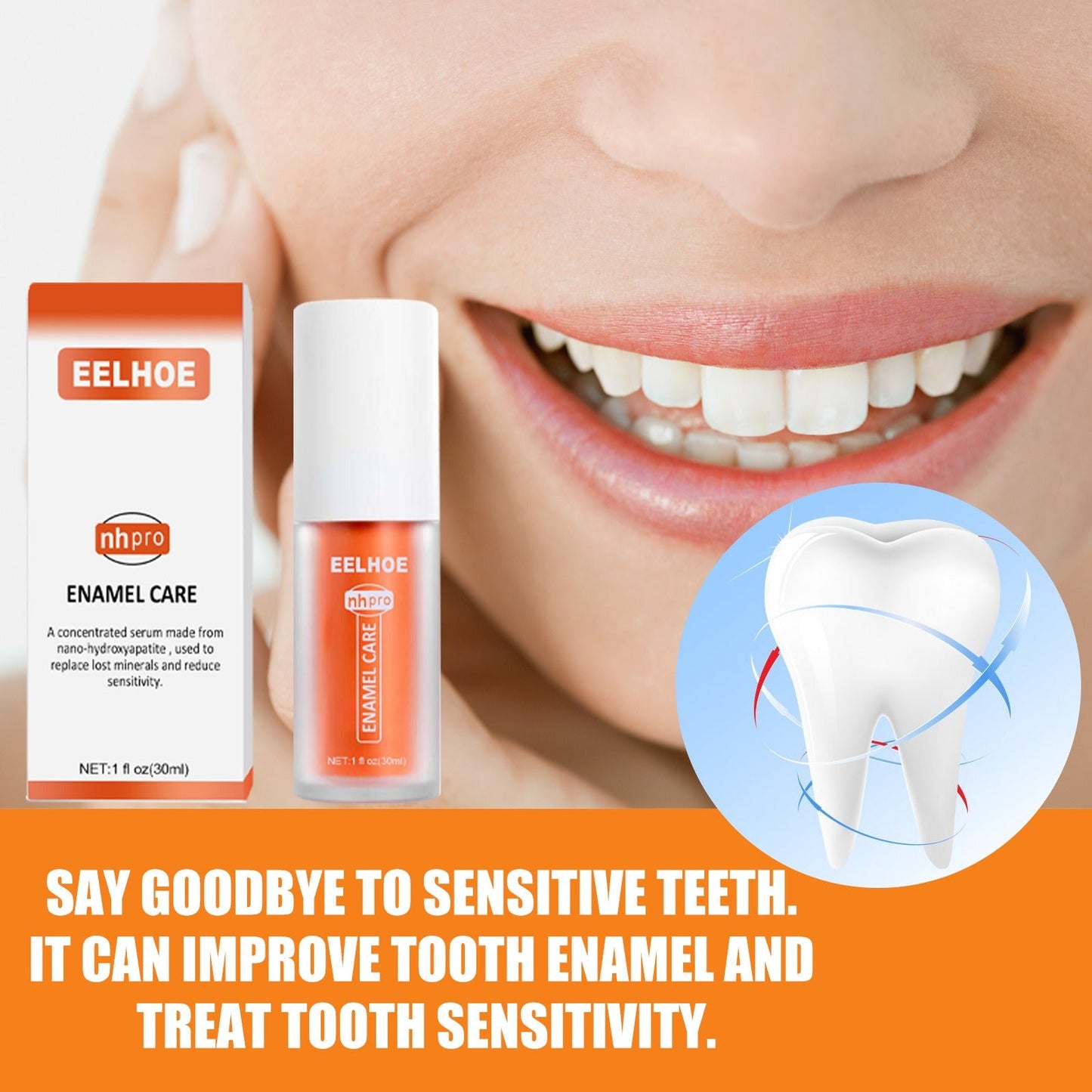 EELHOE V34 Purple Orange Toothpaste for Teeth Whitening