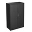 Metal storage cabinet with locked door and adjustable shelf foldable storage cabinet black - Korvel