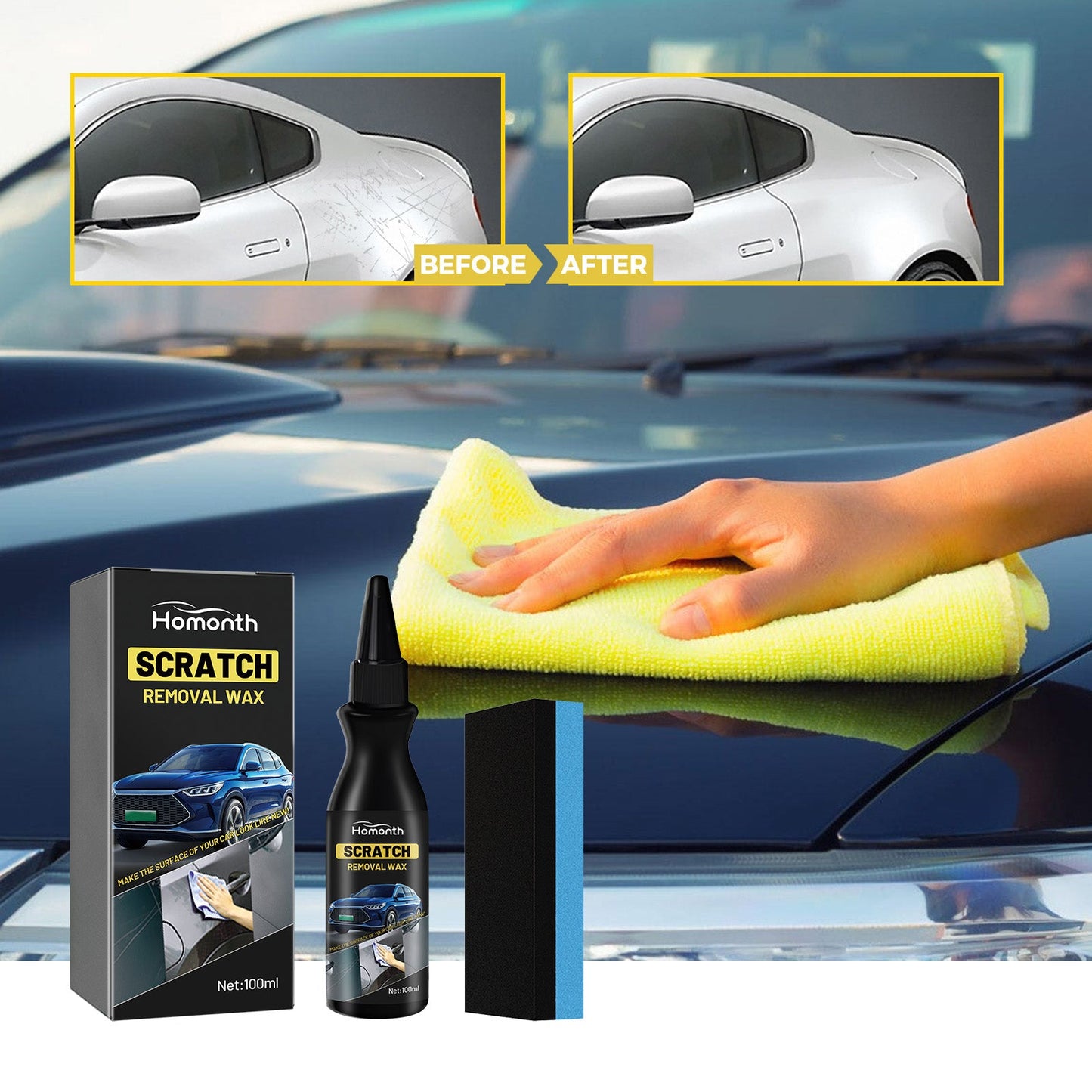 Premium Scratch Removal Wax for Car Paint Care