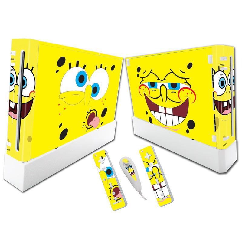 Stylish Wii Console Stickers - Hello Kitty & Pikachu Designs