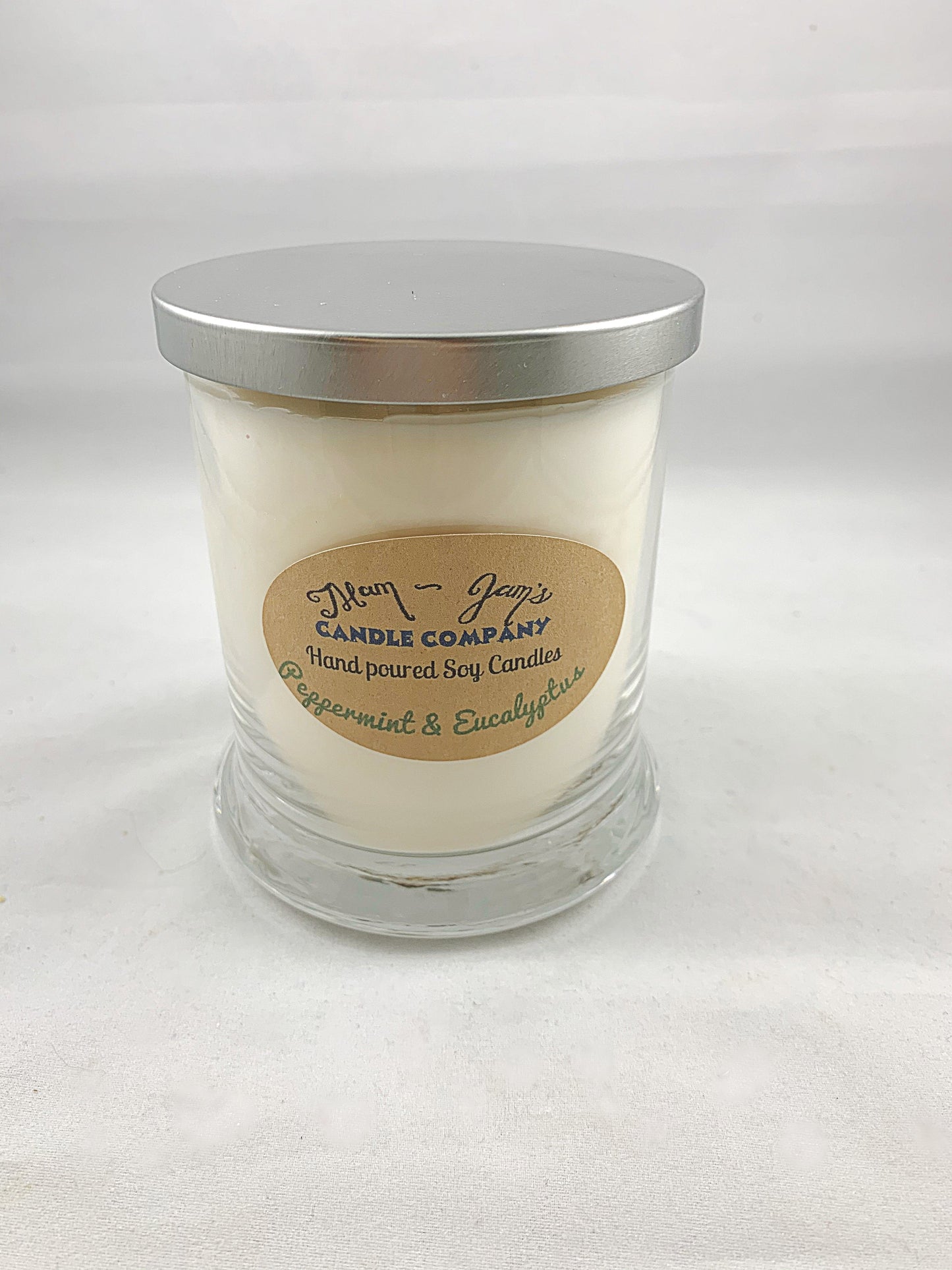 Peppermint & Eucalyptus Soy Candle – Refreshing & Invigorating Scent | Mam Jam’s - Korvel