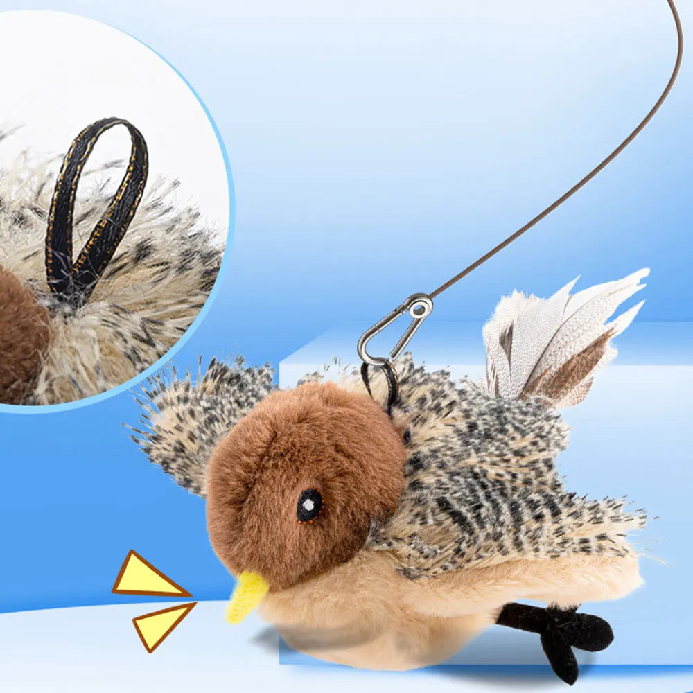 Premium Plush Teaser Sticks for Cats
