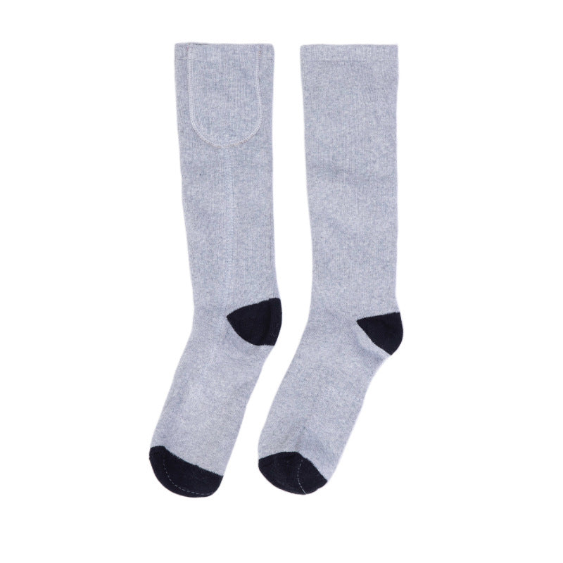 Charging and heating socks, ski socks, electric heating socks, USB charging long tube, warm socks for men and women in winter - Korvel
