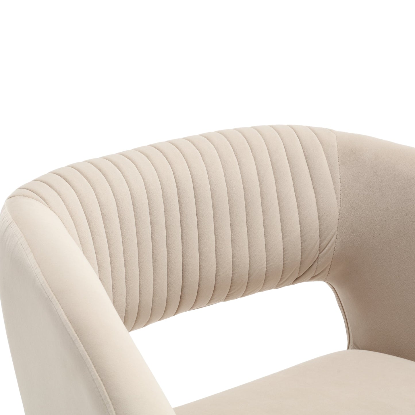 Silla de acento tapizada con botones COOLMORE en beige