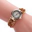 New small dial with diamond inlay Women's woven rope watch Women's creative fashion retractable rope quartz watch - Korvel