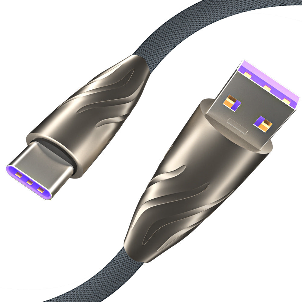 5AType-c zinc alloy fast charging data cable suitable for Android charging Xiaomi Huawei phone fast charging cable durable - Korvel