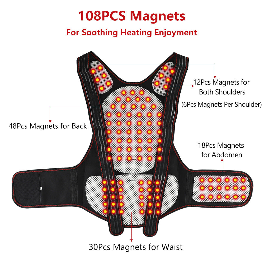 Self-Heating Shoulder Shirt Waistcoat Support Belt Shoulder Warm Shirt Magnetic Therapy Vest Back Protection Shirt - Korvel