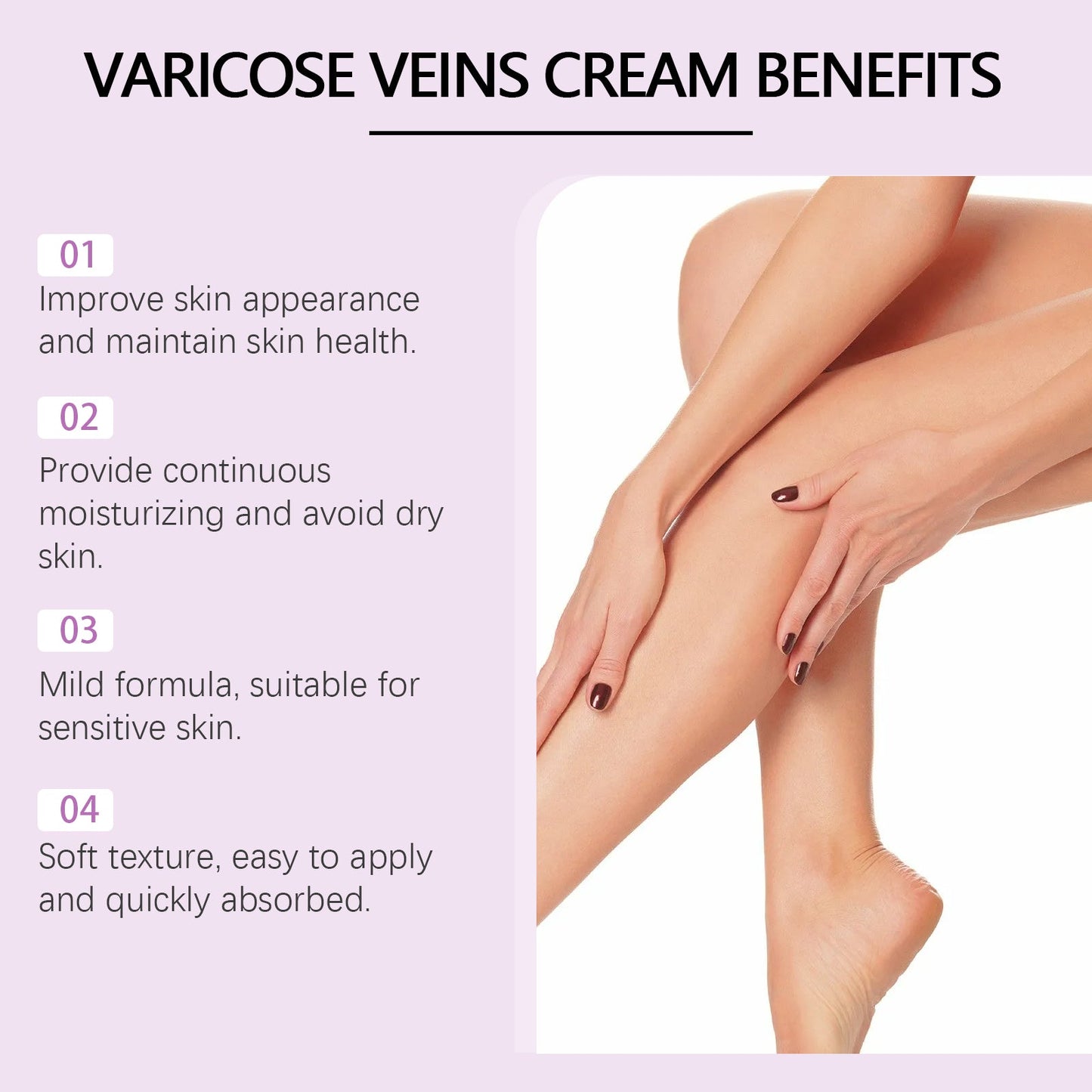 Vein Repair Cream Relieves Leg Swelling Earthworm Leg Varicose Massage Vein Body Care Cream - Korvel