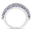 Bague de fiançailles en argent sterling avec tanzanite véritable de 4,22 carats