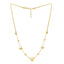14k Yellow Gold Puff Heart Adjustable Necklace