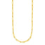14k Yellow Gold Textured Paperclip Chain Necklace