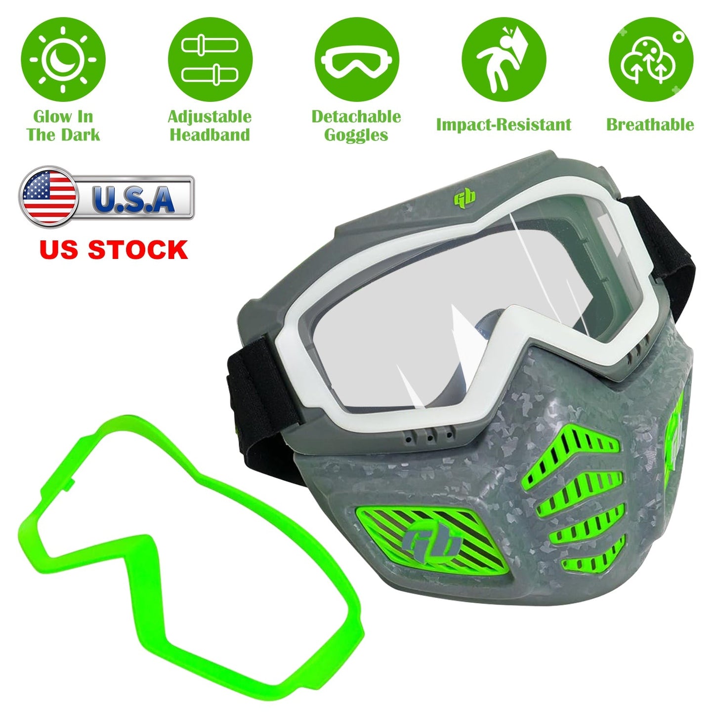 Gel Blaster Elite Face Mask with Detachable Goggles