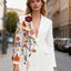 Blazers brodés floraux élégants en trois dimensions