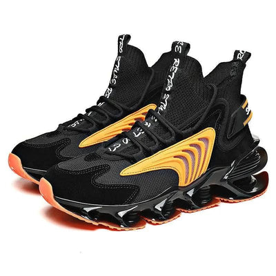 Fly Woven Mesh High-Top Sneakers - Breathable Running Shoes