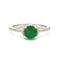 Anillo de Compromiso de Esmeralda Natural de 1.12ct y Diamantes en Oro Blanco de 14KT
