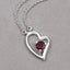 Collar de plata esterlina con granate genuino de 0.60 quilates