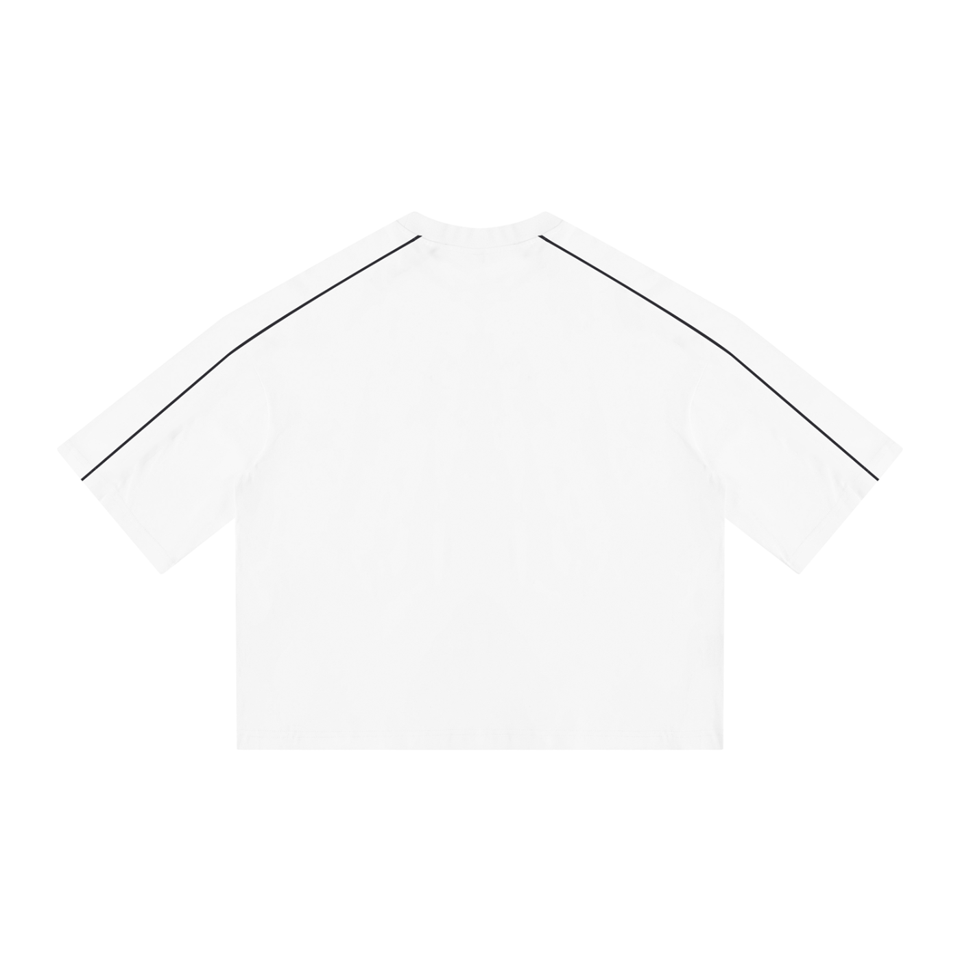 T-shirt boxy à piping unisexe Loki & Ivy en poids lourd