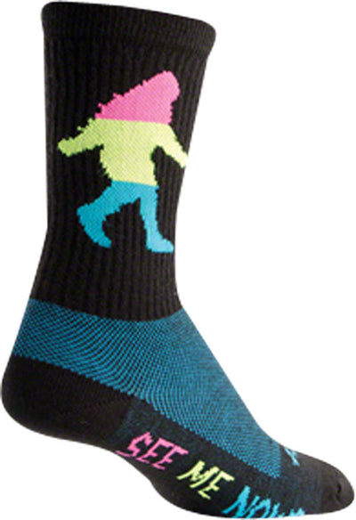 Chaussettes SockGuy Wool Neon Sasquatch - 6" Noir Grand/X-Large