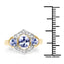 14K Yellow Gold Plated Tanzanite & White Topaz Engagement Ring